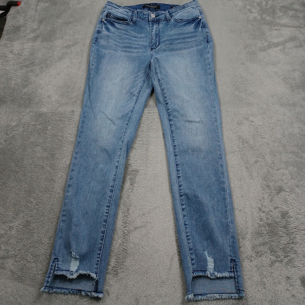 Judy Blue Jeans Womens 29 Blue Preppy Denim Relaxed Fit Distressed Modern